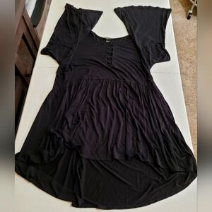 Black Soft Long Bell Sleeve Shirt 2x